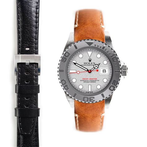 rolex yacht master 2 leather strap|everest curved end rubber strap.